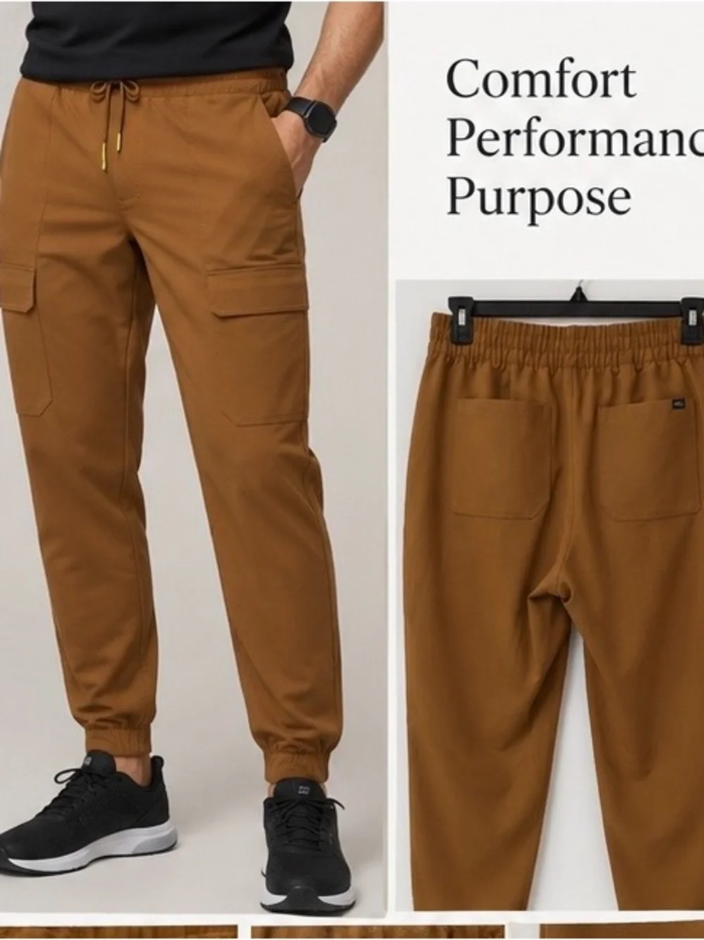FIGS MEN’S TECHNICAL COLLECTION JIGGER SCRUB PANTS BROWN XL/SHORT